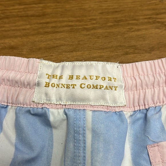 The Beaufort Bonnet Company Sea Wall Stripe Turtle Bay Swim Trunks size 10 boys - Picture 4 of 11